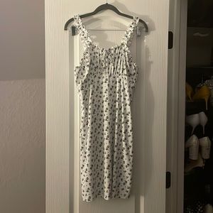 Ribbed/ bodycon dress/ ties in front.